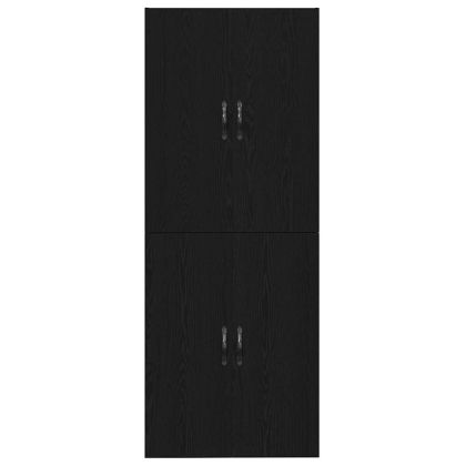 Стенно шкафче 2 pcs Черния дъб 69,5 x 34 x 90 см