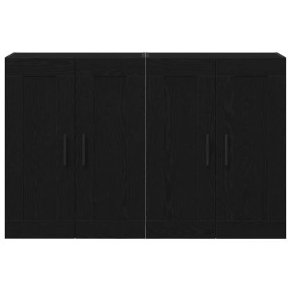 Стенно монтиран шкаф 2 pcs Старо дърво 69,5 x 34 x 90 см