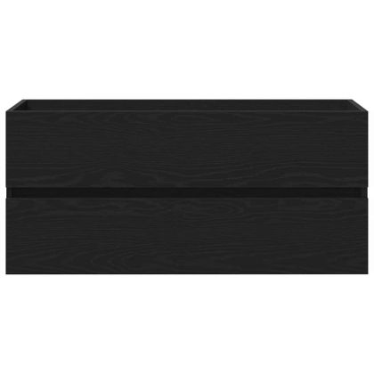 Шкаф за мивка Черен дъб 100 x 39 x 62 см Инженерно дърво