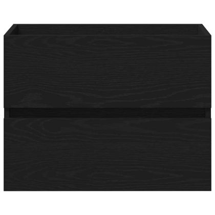 Шкаф за мивка с врата Черен дъб 60 x 39 x 62 см Инженерно дърво