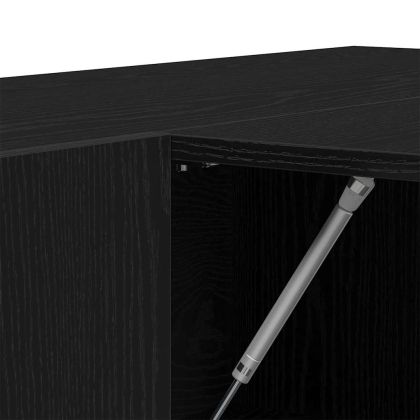 Шкаф за антре 2 pcs Черен дъб 97.5 x 37 x 99 см Инженерно дърво