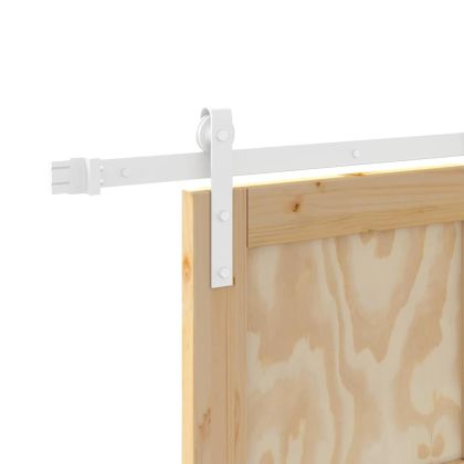 Преплъзваща се врата Кафяво 83 х 211 см Солидно борово дърво