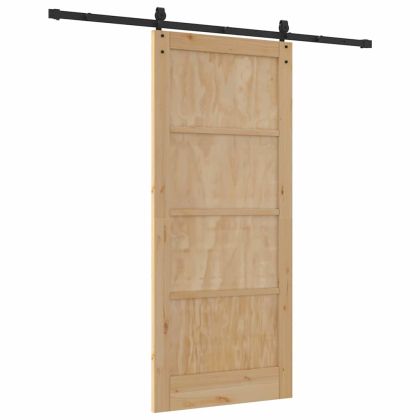 Преплъзваща се врата ORKDAL Естествено и черно 86 x 198,5 см