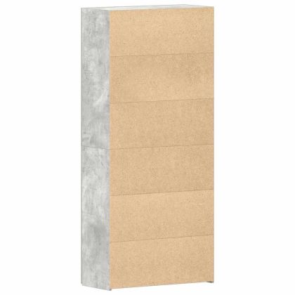 Шкаф за обувки с рафт Сив 80 x 35.5 x 180 см Инженерно дърво