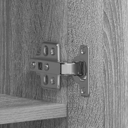 Шкаф за обувки с рафт Сив 80 x 35.5 x 180 см Инженерно дърво