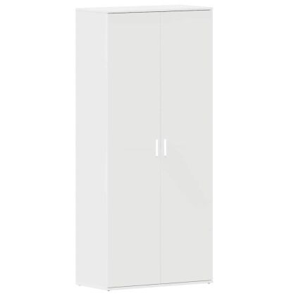 Шкаф за обувки с рафт Бяло 80 x 39 x 178 см Инженерно дърво