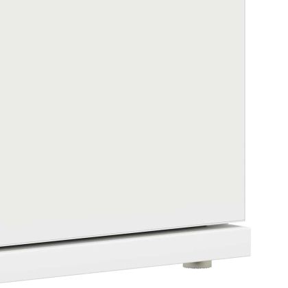 Шкаф за обувки с рафт Бяло 80 x 39 x 178 см Инженерно дърво