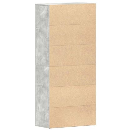 Шкаф за обувки Циментено сиво 80 x 39 x 178 см Инженерно дърво