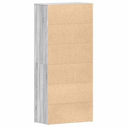 Шкаф за обувки Сив Сонома 80 x 39 x 178 см Инженерно дърво