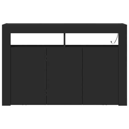 Служебен шкаф Черно 116 x 30 x 75 см Инженерно дърво