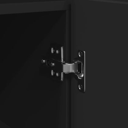 Служебен шкаф Черно 116 x 30 x 75 см Инженерно дърво