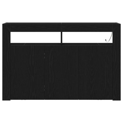 Служебен шкаф Черен дъб 116 x 30 x 75 см Инженерно дърво