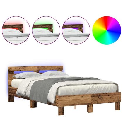 Рамка за легло Старо дърво 120 x 190 cm Инженерно дърво