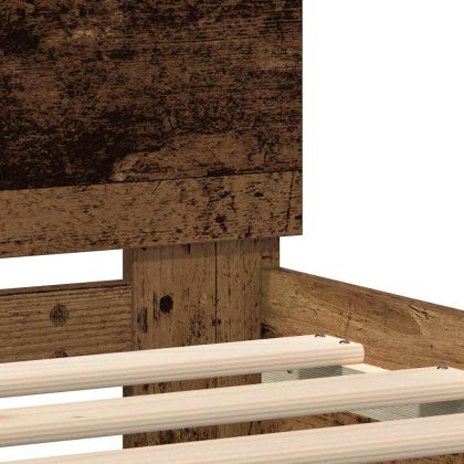 Рамка за легло Старо дърво 120 x 190 cm Инженерно дърво
