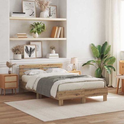 Рамка за легло дъб артизан 120 x 190 cm Инженерно дърво