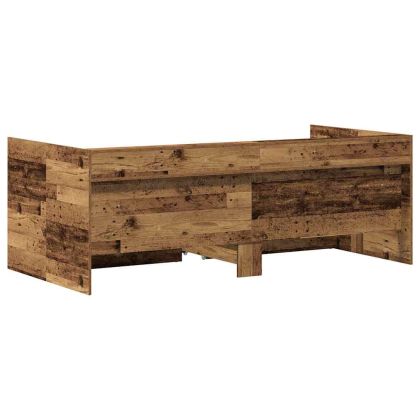 Легло-диван с таблото Старо дърво 100 x 200 cm Инженерно дърво