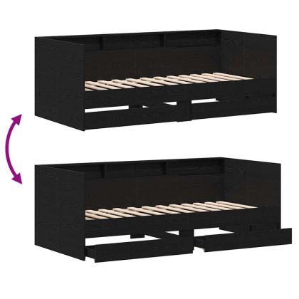 Легло-диван с таблото Черния дъб 75 x 190 cm Инженерно дърво