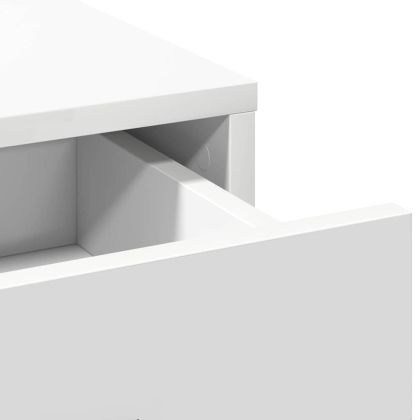 Тоалетка с чекмедже 2 pcs Бяло 40 x 41 x 75 см Инженерно дърво