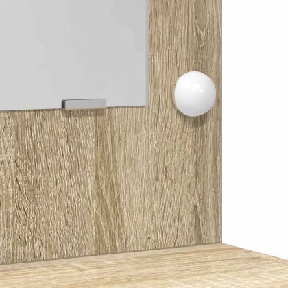 Тоалетка с врата 2 pcs Кафяво 50 x 41 x 135 см Инженерно дърво