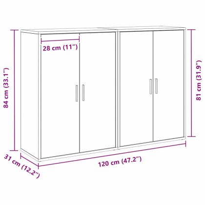 Служебен шкаф дъб артизан 60 x 31 x 84 см Инженерно дърво