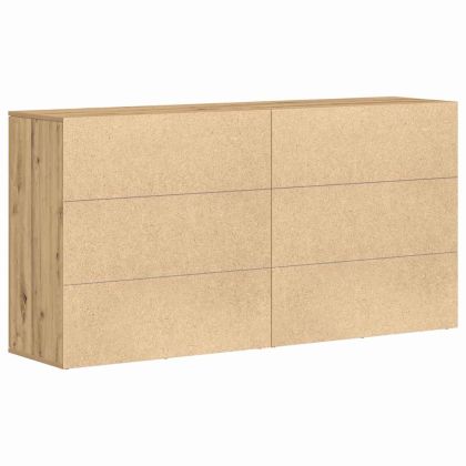 Служебен шкаф 2 pcs Дъб 79 x 38 x 80 см Инженерно дърво