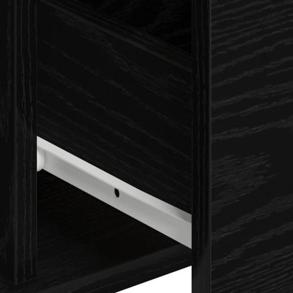 Скейдбордове 2 pcs Черен дъб 60 x 31 x 84 см Инженерно дърво