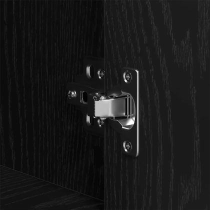 Висок шкаф Черен дъб 80 x 33 x 150 см Инженерно дърво