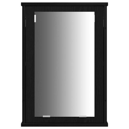 Модулни единици за баня с рафт 3 pcs Черно Инженерно дърво