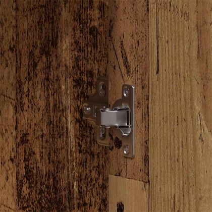 Комплект мебели за баня с врата 4 pcs Кафяво 33 x 33 x 185.5 см