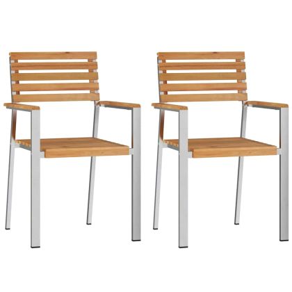 Комплектзахраненевградината 3 pcs Кафяво Масивно тиково дърво