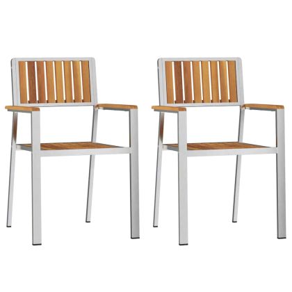 Комплектзахраненевградината Кафяво Масивно акациево дърво