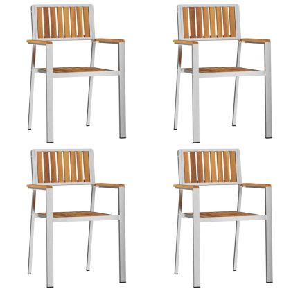 Комплектзахраненевградината Кафяво Масивно акациево дърво