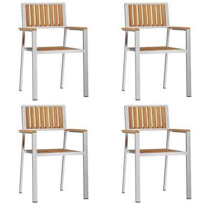 Комплектзахраненевградината Кафяво Масивно тиково дърво