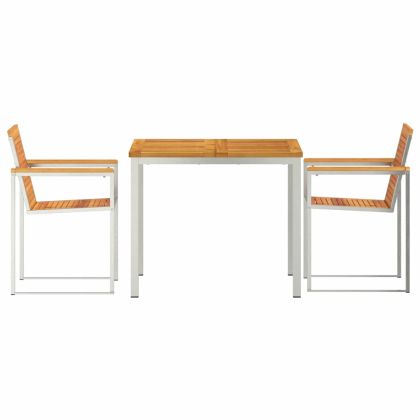 Комплектзахраненевградината 3 pcs Масивно акациево дърво