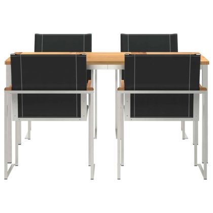 Комплектзахраненевградината 5 pcs Солидно тиково дърво