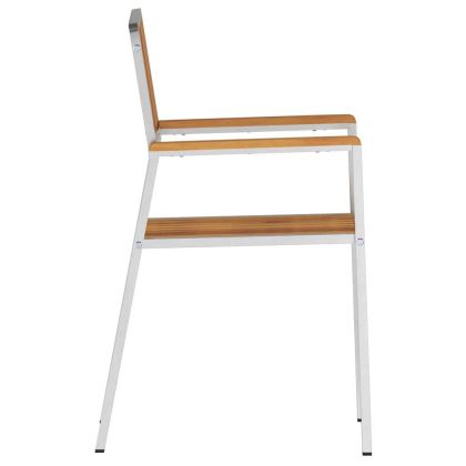 Градинскистол 6 pcs Кафяво 56x54,5x87см Масивно акациево дърво