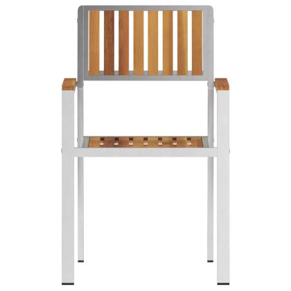 Градинскистол 6 pcs Кафяво 56x54,5x87см Масивно акациево дърво