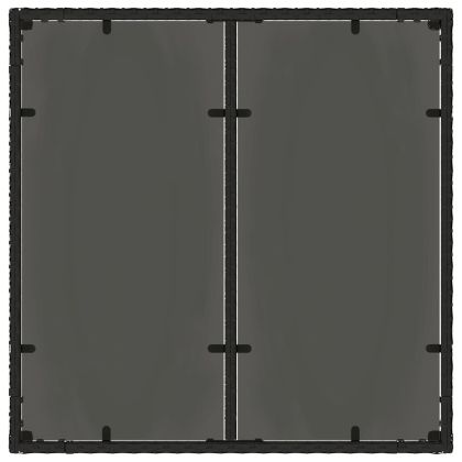 Комплект за хранене в градината 5 pcs Черно Полиратан