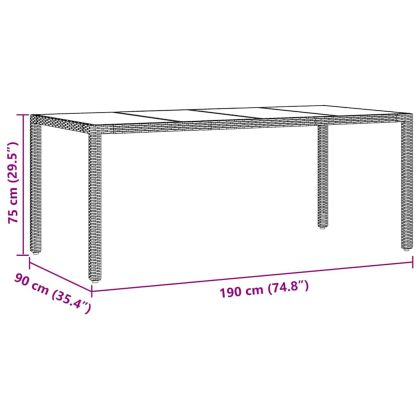 Комплект за хранене в градината 7 pcs Черно Полиратан