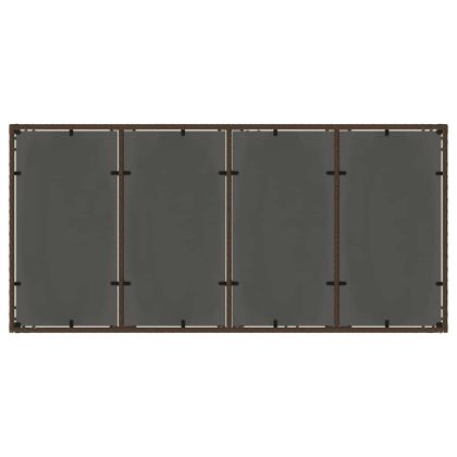 Комплект за хранене в градината 9 pcs Кафяво Полиратан