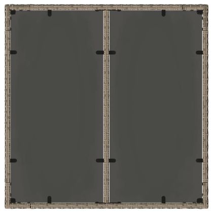 Комплект за хранене в градината 3 pcs Сив Полиратан