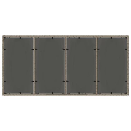 Комплект за хранене в градината 9 pcs Сив Полиратан