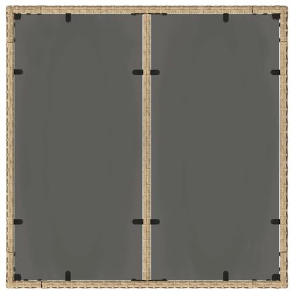 Комплект за хранене в градината 3 pcs Бежово Полиратан