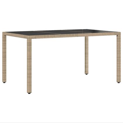 Комплект за хранене в градината 5 pcs Бежово Полиратан