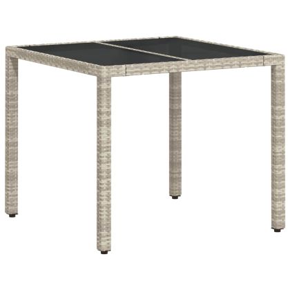 Комплект за хранене в градината 3 pcs Светлосиво полиратан