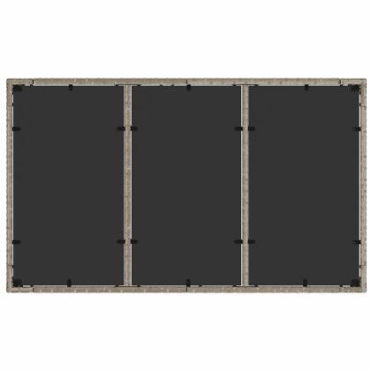 Комплект за хранене в градината 5 pcs Светлосиво Полиратан