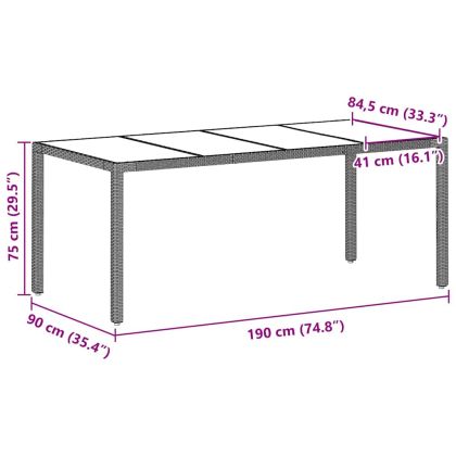 Комплект за хранене в градината 9 pcs Светлосиво Полиратан