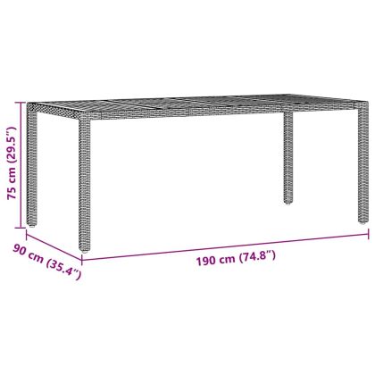 Комплект за хранене в градината 7 pcs Черно полиратан