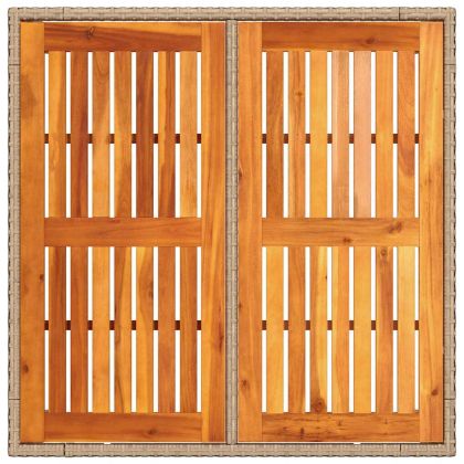 Комплект за хранене в градината 5 pcs Бежово Полиратан