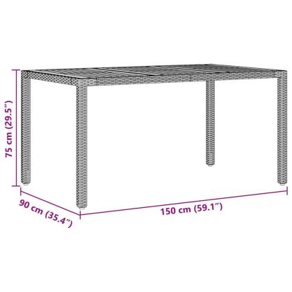 Комплект за хранене в градината 7 pcs Бежово Полиратан